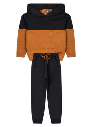 Rosa Azul - Conjunto Infantil Menino Inverno Kangulu Preto - ROSA AZUL
