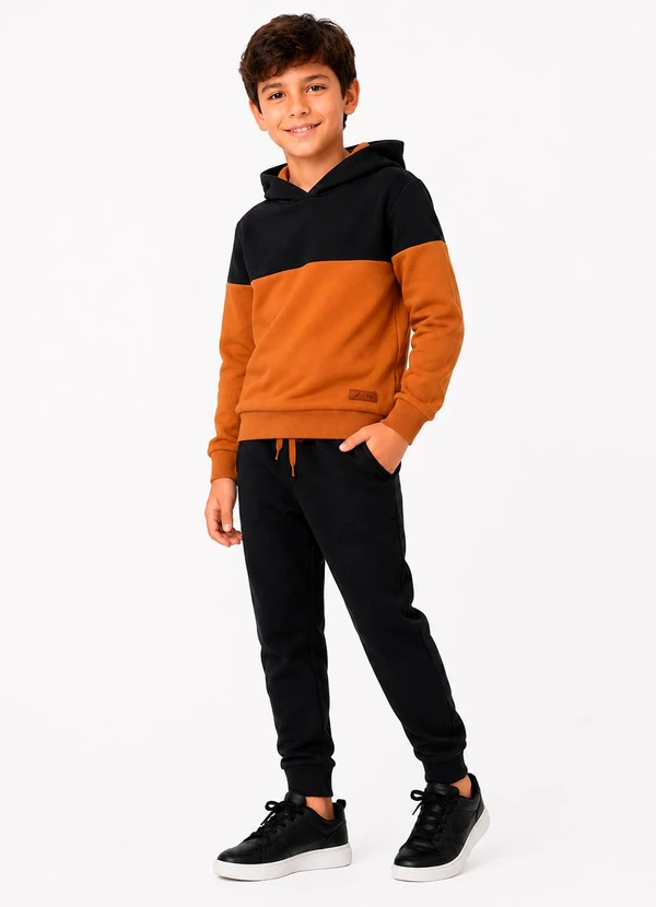 Rosa Azul - Conjunto Infantil Menino Inverno Kangulu Preto