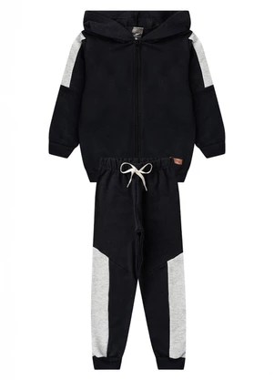 Rosa Azul - Conjunto Infantil Menino Inverno Kangulu Preto - ROSA AZUL