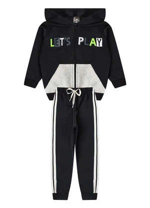 Rosa Azul - Conjunto Infantil Menino Inverno Let'S Play Preto - ROSA AZUL