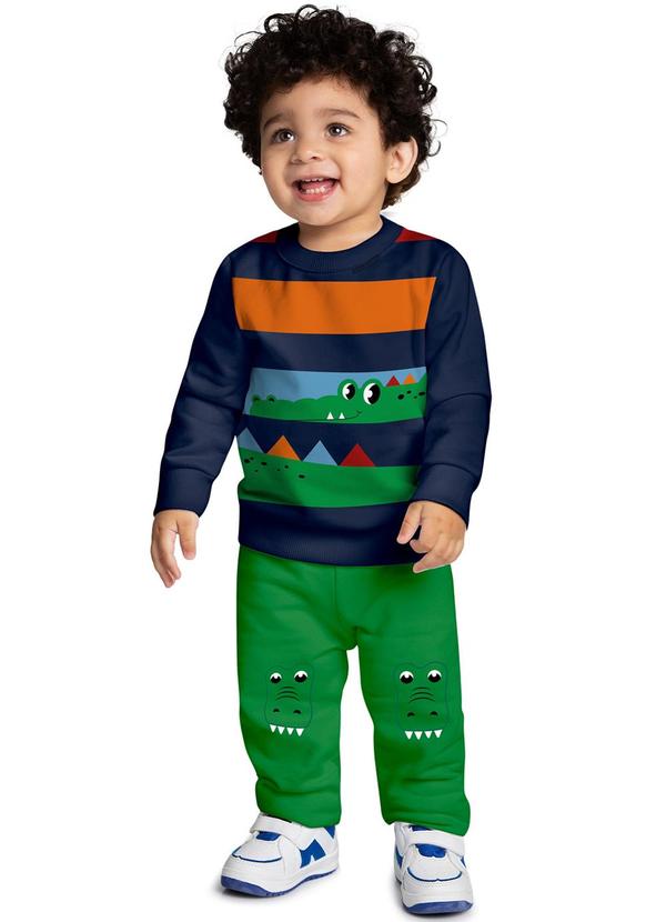 Kyly - Conjunto Infantil Menino Jacaré Azul