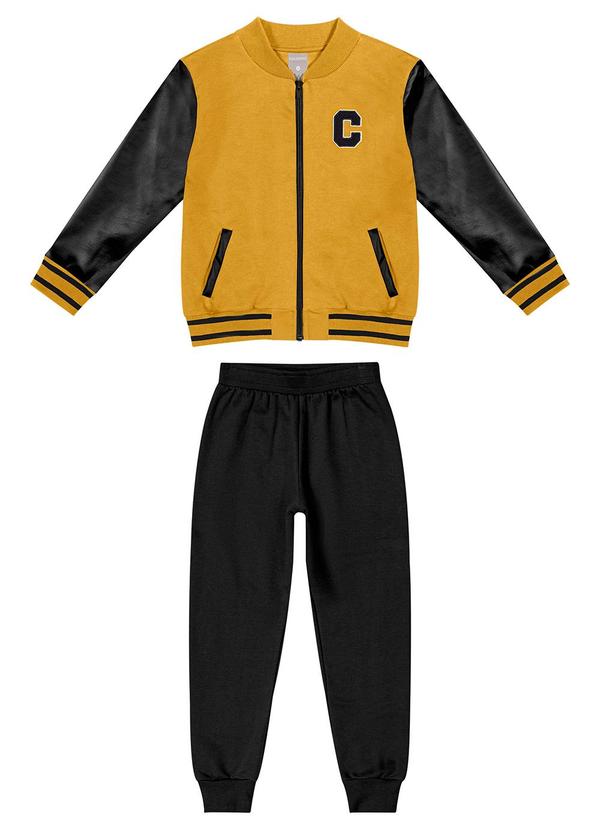 Colorittá - Conjunto Infantil Menino Jaqueta College Amarelo 2