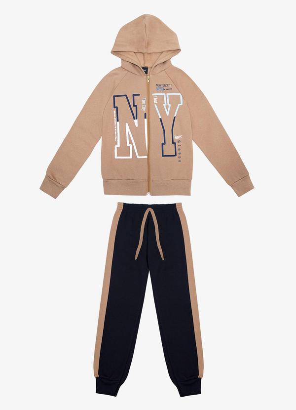 Select - Conjunto Infantil Menino Jaqueta com Calça Bege