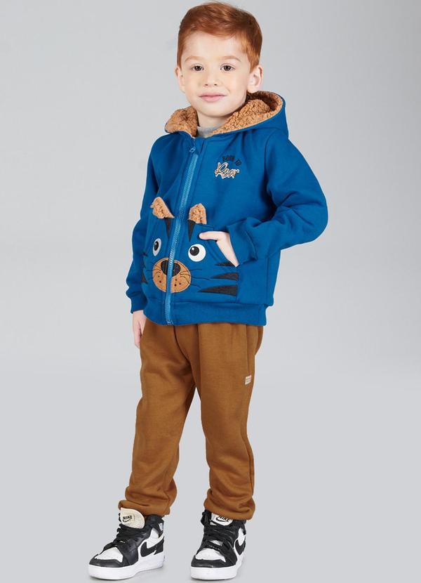 Conjunto Infantil Jaqueta Moletom Infantil Masculina Conjunto