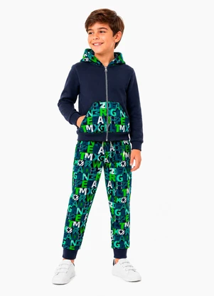 Rosa Azul - Conjunto Infantil Menino Kangulu Azul Marinho - ROSA AZUL