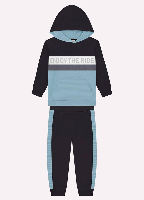 Milon - Conjunto Infantil Menino Lettering Azul