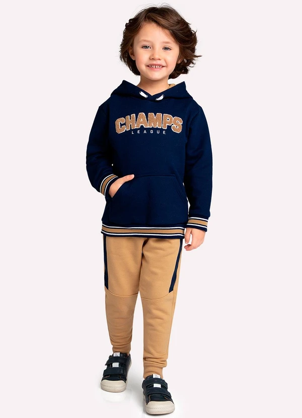 Milon - Conjunto Infantil Menino Lettering Azul