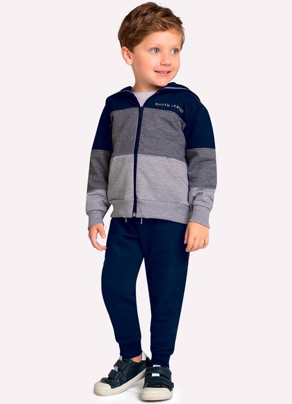 Milon - Conjunto Infantil Menino Lettering Azul