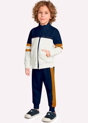 Milon - Conjunto Infantil Menino Lettering Azul - MILON