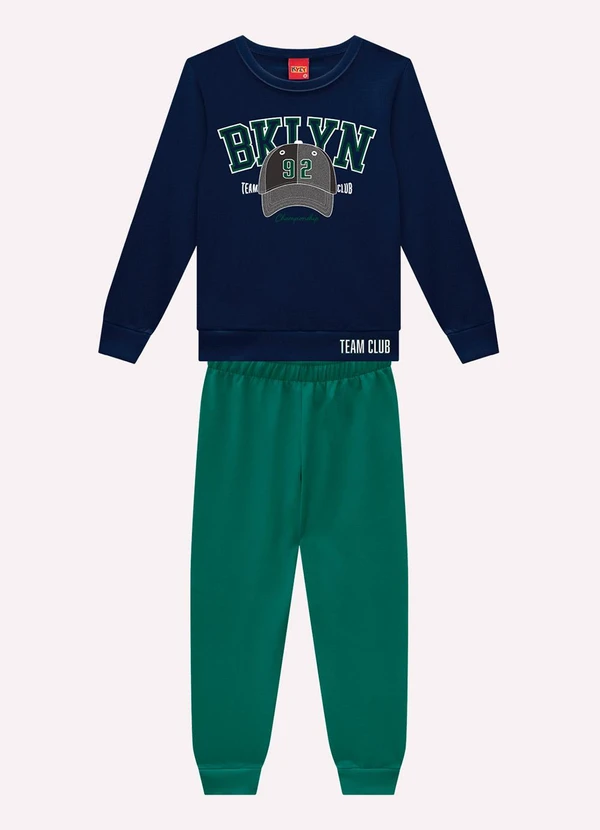 Kyly - Conjunto Infantil Menino Lettering Azul