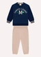 Milon - Conjunto Infantil Menino Lettering Azul - variação: Azul