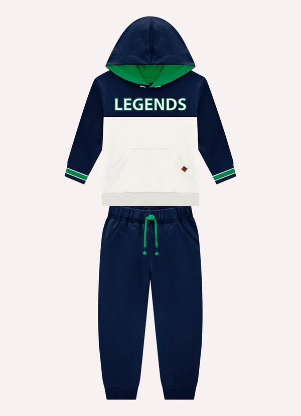Milon - Conjunto Infantil Menino Lettering Azul