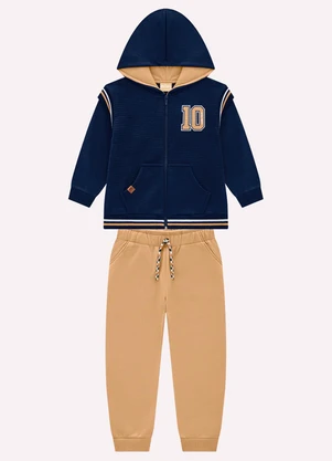 Milon - Conjunto Infantil Menino Lettering Azul - MILON
