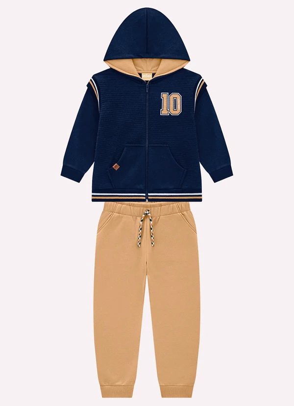 Milon - Conjunto Infantil Menino Lettering Azul