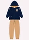 Milon - Conjunto Infantil Menino Lettering Azul - variação: Azul