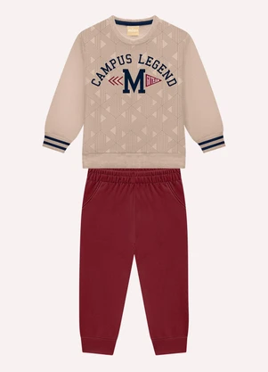 Milon - Conjunto Infantil Menino Lettering Bege - MILON