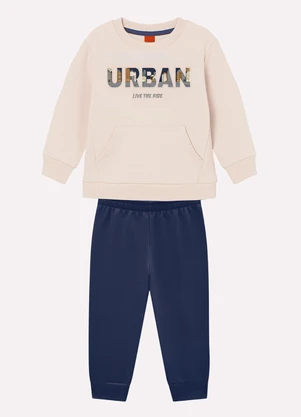 Kyly - Conjunto Infantil Menino Lettering Bege - KYLY