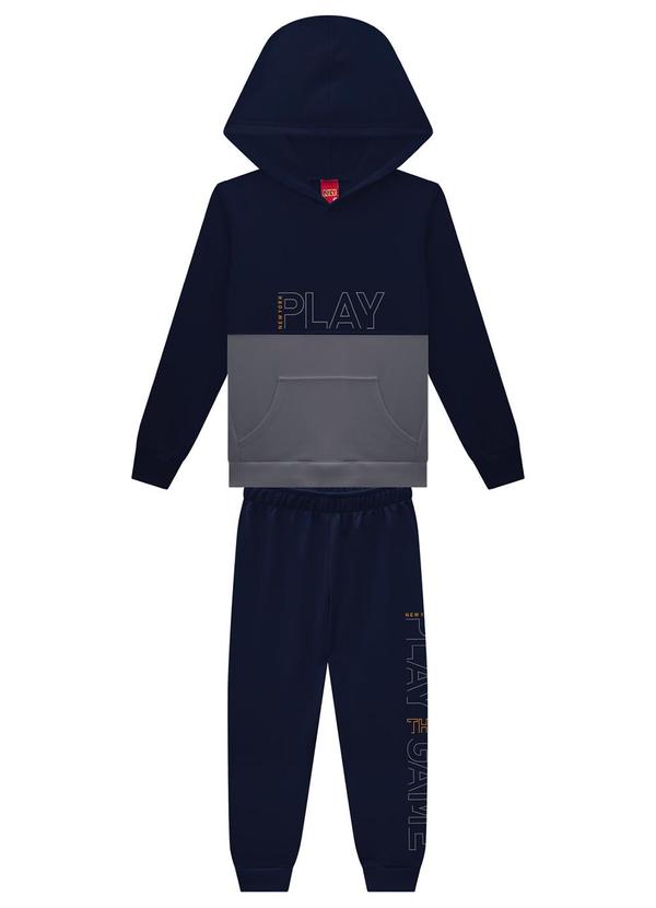 Kyly - Conjunto Infantil Menino Lettering Cinza