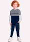 Milon - Conjunto Infantil Menino Lettering Cinza - variação: Cinza