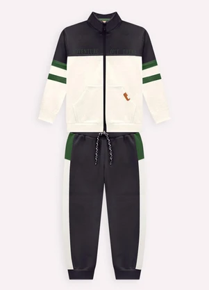 Milon - Conjunto Infantil Menino Lettering Cinza - MILON