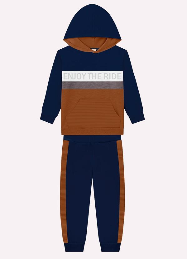 Milon - Conjunto Infantil Menino Lettering Marrom 2