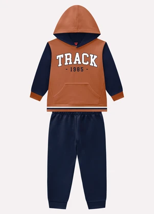 Kyly - Conjunto Infantil Menino Lettering Marrom - KYLY