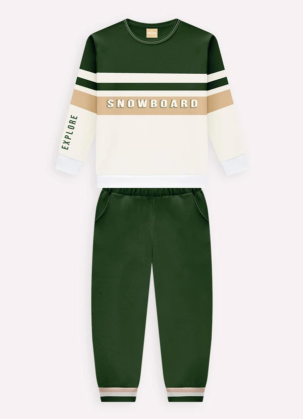 Milon - Conjunto Infantil Menino Lettering Off White 2