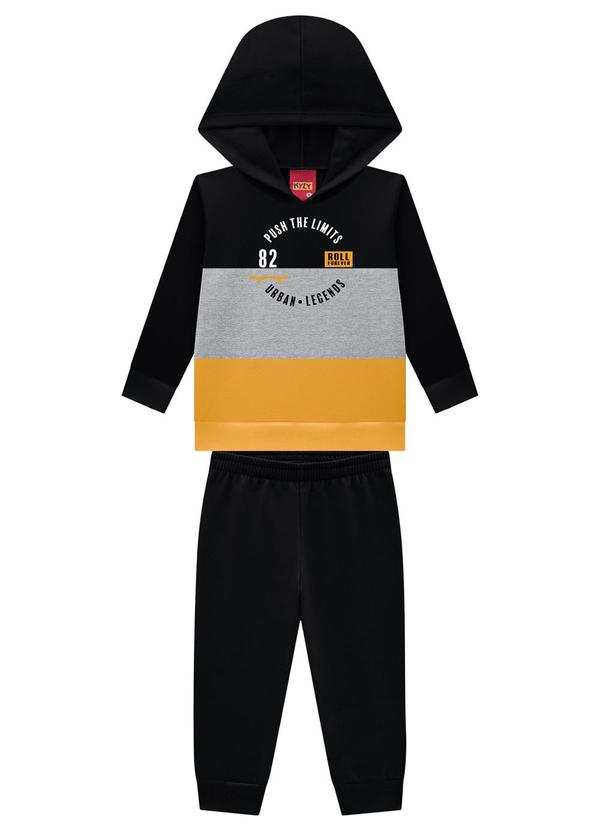 Kyly - Conjunto Infantil Menino Lettering Preto