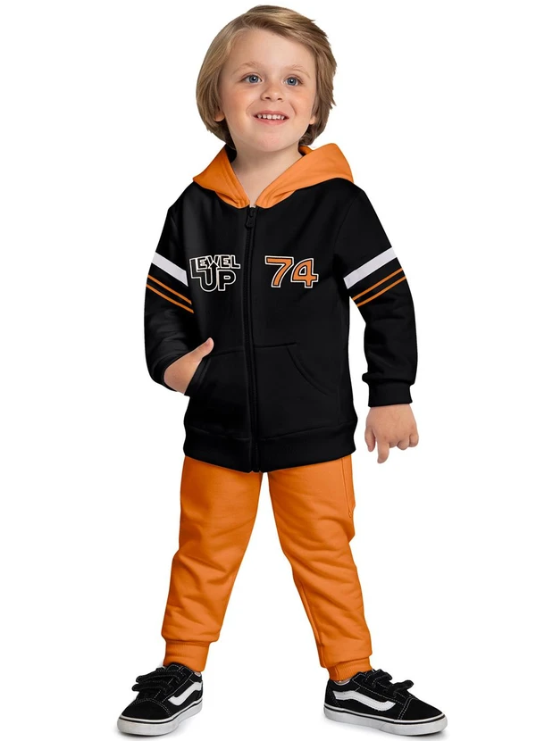 Kyly - Conjunto Infantil Menino Lettering Preto