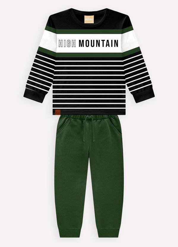 Milon - Conjunto Infantil Menino Lettering Preto