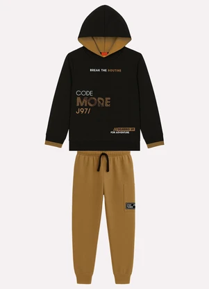 Kyly - Conjunto Infantil Menino Lettering Preto - KYLY