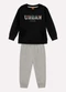 Kyly - Conjunto Infantil Menino Lettering Bege - variação: Preto