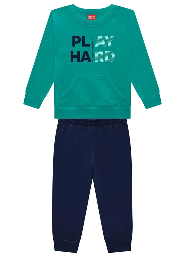 Kyly - Conjunto Infantil Menino Lettering Verde