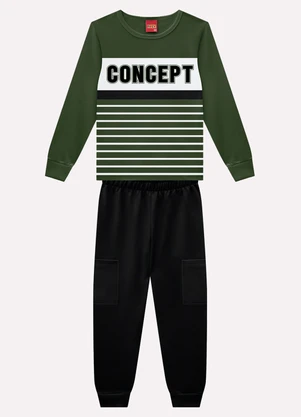 Kyly - Conjunto Infantil Menino Lettering Verde - KYLY