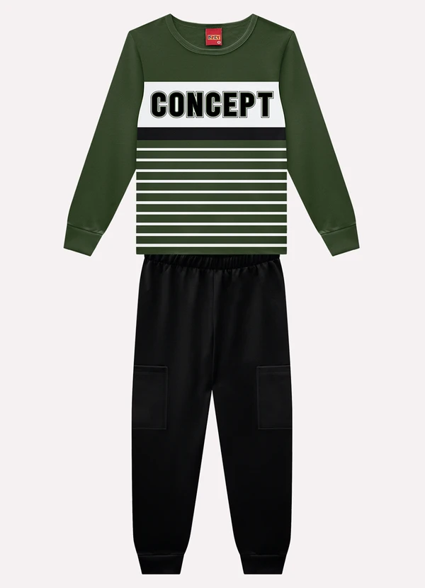 Kyly - Conjunto Infantil Menino Lettering Verde