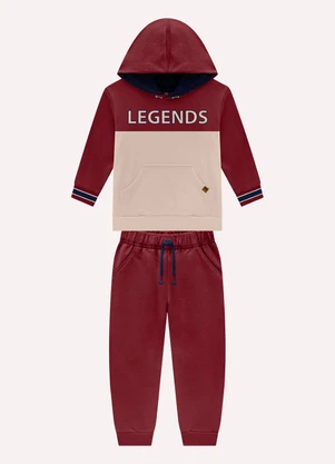 Milon - Conjunto Infantil Menino Lettering Vermelho - MILON