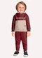 Milon - Conjunto Infantil Menino Lettering Azul - variação: Vermelho