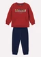 Kyly - Conjunto Infantil Menino Lettering Bege - variação: Vermelho