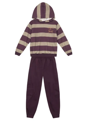 Mundi - Conjunto Infantil Menino Listrado Marrom - MUNDI