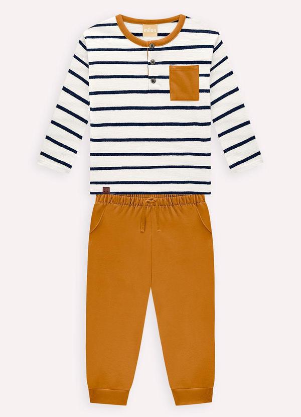 Milon - Conjunto Infantil Menino Listras Azul 2