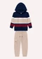 Milon - Conjunto Infantil Menino Listras Azul - variação: Azul