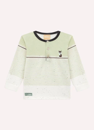 Milon - Conjunto Infantil Menino Listras Verde - MILON