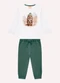 Milon - Conjunto Infantil Menino Lontra Bege - variação: Branco