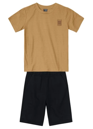 Brandili Mundi - Conjunto Infantil Menino  Marrom - BRANDILI MUNDI