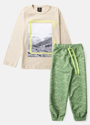 Rovi Kids - Conjunto Infantil Menino Meia Estação Bege - ROVI KIDS