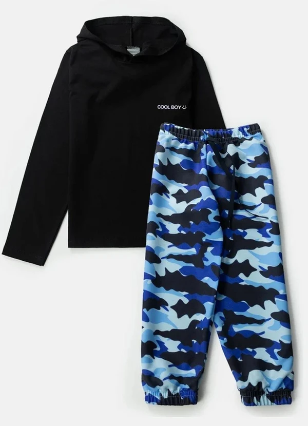 Rovi Kids - Conjunto Infantil Menino Meia Estação Preto