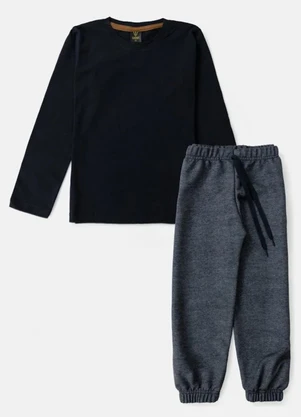 Rovi Kids - Conjunto Infantil Menino Meia Estação Preto - ROVI KIDS