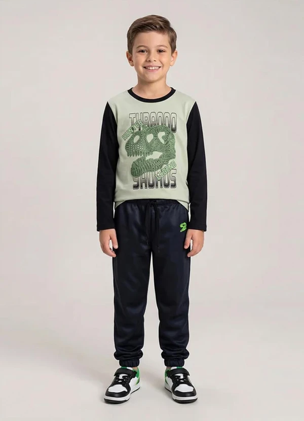 Rovitex - Conjunto Infantil Menino Meia Estação Preto