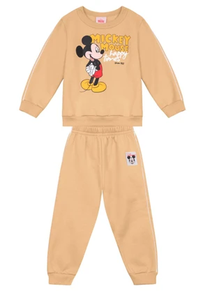 Brandili - Conjunto Infantil Menino Mickey Mouse Amarelo - BRANDILI