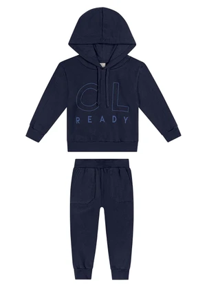 Colorittá - Conjunto Infantil Menino Moletom Capuz Azul - COLORITTÁ